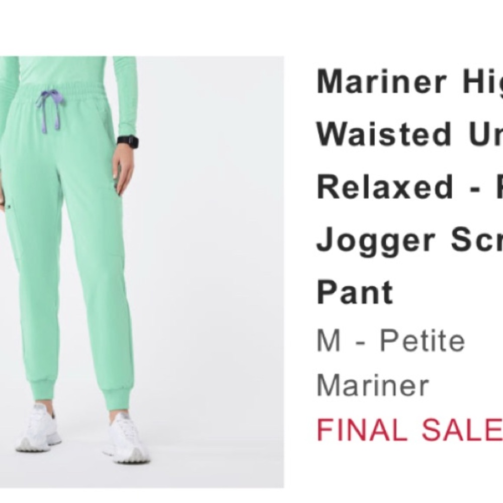 Figs Mint Green Scrub Pants
